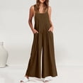 thumbnail image 2 of VBARHMQRT Sexy Romper for Women Date Night Womens Overalls Casual Loose Sleeveless Adjustable Straps Wide Leg Jumpsuit with 2 Pockets Jumpsuit for Women 2024 Casual Summer Rompers for Women Casual, 2 of 6
