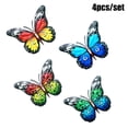 thumbnail image 3 of HONGDI - Paquete de 1/4 de mariposas grandes de metal para jardín, decoración de pared, 3 of 8