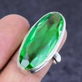 thumbnail image 2 of Natural Tsavorite Gemstone Handmade 925 Sterling Silver Jewelry Ring Size 8, 2 of 2