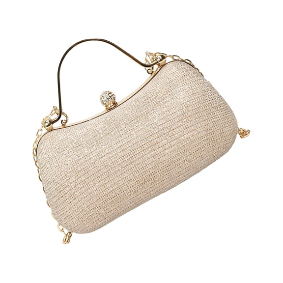Elegant Evening Purse With Detachable Metal Chain Fashion Shoulder Bag Casual Handbag For Women Wedding Party