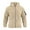Khaki, variant on Men's Casual Loose Double-Faced Fleece Jacket, Solid Color Zipper Hooded Plush Warm Coat for Winter, Soft and Lightweight for Daily and Outdoor Activities,Black 3XL