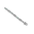 thumbnail image 3 of 4.40 Carat (Ctw) Aquamarine Bracelet in Rhodium Plated Sterling Silver for Women, 3 of 4