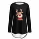 thumbnail image 5 of Pntutb moda mujer estampado manga larga cómodo transpirable cuello redondo tops Pntutb Pntutb-172, 5 of 5