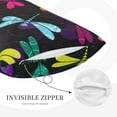 thumbnail image 5 of Daiia Colorful Dragonflies Bedding Waterproof Pillow Protector Zippered Queen – Bed Bug Proof Pillow Encasement-16"x24", 5 of 9