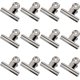 thumbnail image 1 of Clips de bisagra de metal, paquete de 12 clips Bulldog de 50 mm redondos, clips de bisagra pequeños, regalo de carpeta, 1 of 5