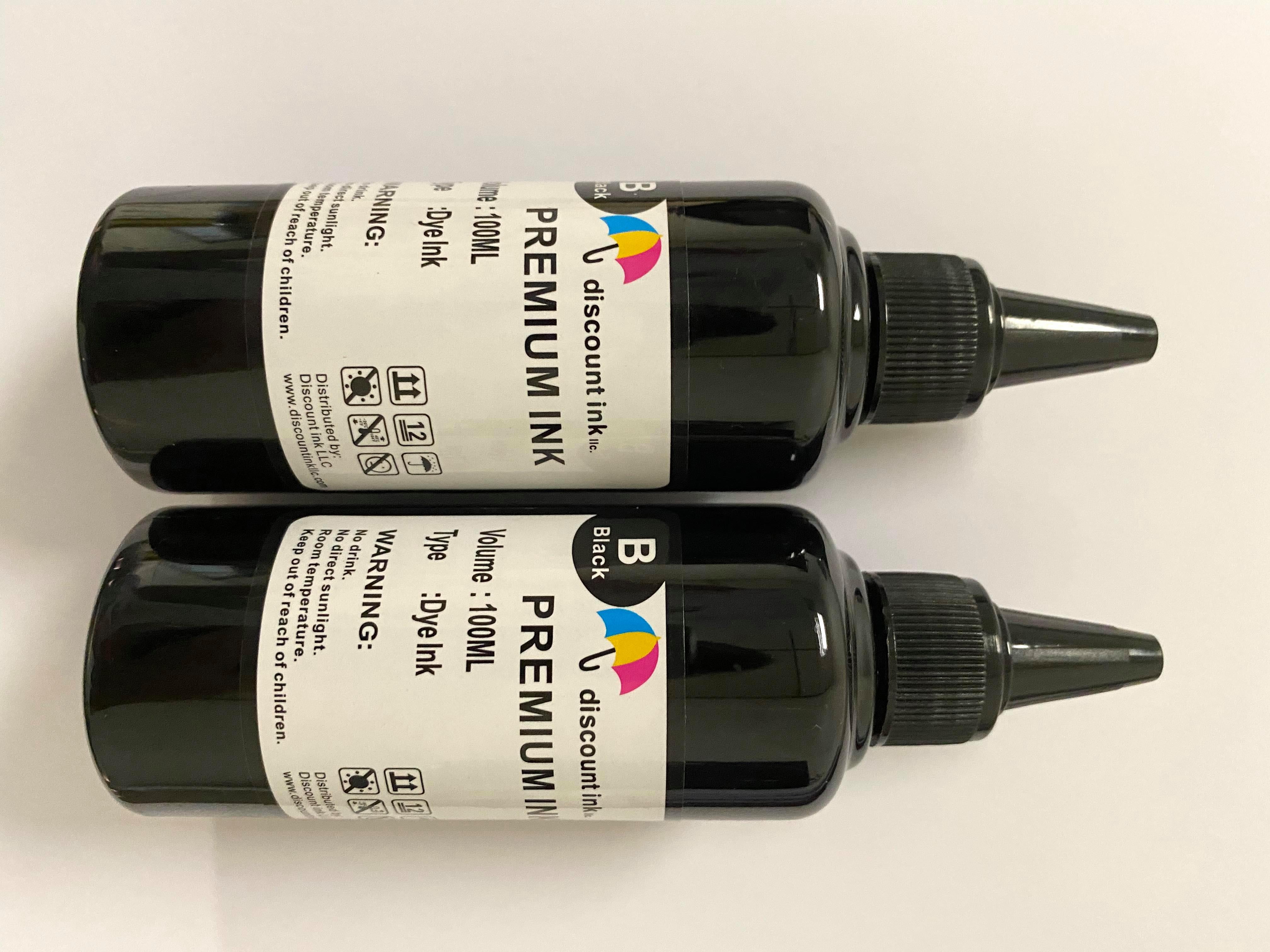 2x100ml Black Universal Premium Refill Ink for Epson Canon HP Brother ...