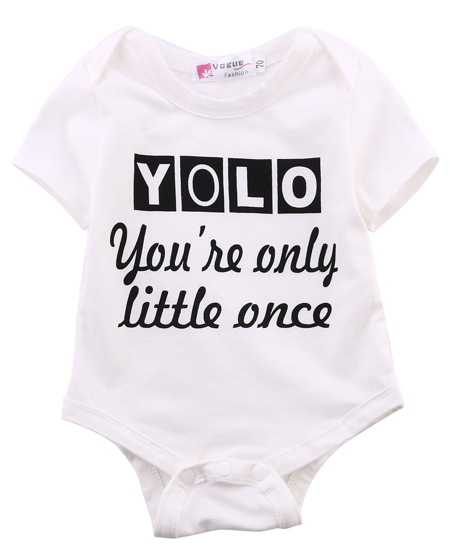 0-18M Newborn Toddler Baby Boy Girl Jumpsuit Short Sleeve Letter Print Romper Outfits Clothes