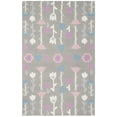 thumbnail image 2 of SAFAVIEH Kids Antoinette Floral Wool Area Rug, Grey/Pink, 4' x 6', 2 of 7