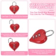 thumbnail image 5 of Uxcell Combination Locks, Heart Shape 3 Digit Password Padlock Love Locker Lock for Jewelry Storage Box Diary Gym Outdoor Fence Gate Hasp Cabinet Storage, Pink, Pack of 2, 5 of 7