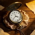thumbnail image 2 of VIGOROSO Vintage Pocket Watch for Men Women Exquisite Vine Carving Quartz Fob Watches with Chain, 2 of 9