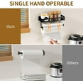 thumbnail image 3 of Paper Towel Holder Wall Mount for Kitchen, Self Adhesive Paper Towel Holder with Shelf for Bathroom, RV Paper Towel Rack Paper Roll Holder with 2 Hooks, 3 of 8