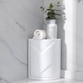 thumbnail image 4 of Kearding Accesorios de baño cómodos de plástico para baño - Gabinete de accesorios de baño duradero y que ahorra espacio para baño Almacenamiento y organización del hogar blanco, 4 of 6