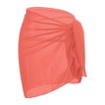 thumbnail image 4 of Plus Size Swimsuit Cover Up Flowy Lightweight Wrap Sarong Seaside Summer Clothes for Women,Rose Gold,L, 4 of 4