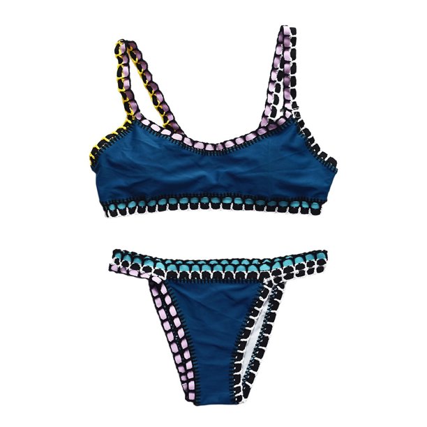 WILLBEST Traje de Baño de Manga Larga Para Mujer, Conjunto de Tankini Para Playa, Traje de Baño de Punto, Traje de Baño Separado de Verano Con Sombrero A Juego, Traje de Baño Informal