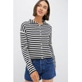 thumbnail image 2 of Alex Mill NAVY/IVORY Women's Taylor Striped Cardigan, US Medium, 2 of 4