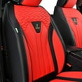 thumbnail image 4 of Florich Front Car Seat Covers, Comfortable Faux Leather Seat Protectors, Automotive Cushions Universal Fit for Most Cars SUV Trucks, Black&Red, 4 of 8