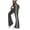 Gray, variant on Resivox Women's High Waisted Flared Yoga Pants - Elastic Pilates-Friendly Leggings with Tummy Control & Leg-Lengthening Effect, Quick-Dry Fabric & Chic Solid Color for Workout & Date Nights Black 3XL