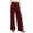 Wine, variant on cocolona Womens Casual Corduroy Pants Elastic Waist Straight Wide Leg Travel Lounge Pants with Pockets