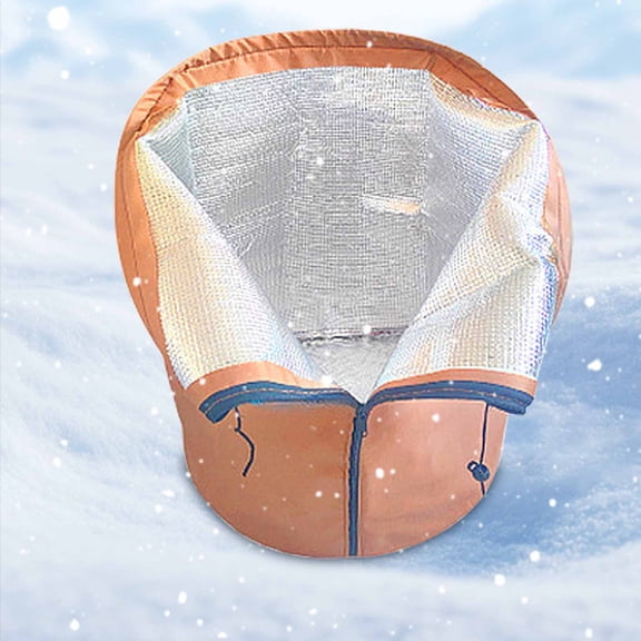 Winter Zipper Plant Covers - Warm Plant Protection Cover Bags, Frost Cloth Blanket Protecting Fruit Tree Potted Plants from Freezing Animals Eating(45*70cm,Brown)