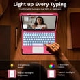 thumbnail image 4 of MoKo Keyboard Case for iPad A16 11th/10th Generation Case (2025/2022） with Pencil Holder,7 Colors Backlight Detachable Bluetooth Keyboard Case Cover,Pink, 4 of 8