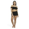 thumbnail image 2 of Mills by Millie Bobby Brown Women's Seersucker Off Shoulder Crop Top, Sizes XS-XXXL, 2 of 4