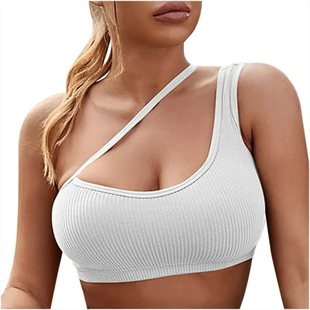 Juslio Minimizer Bras for Women Athletic Padded Comfortable Solid Yoga Bra
