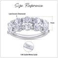 thumbnail image 2 of AFFY 5 Stone Diamond Engagement Ring for Women, 7X5MM Oval Cut Lab Grown Diamond Half Eternity Wedding Band In 14K Solid White Gold Jewelry Gift for Her (VS-SI Clarity, 3.50 Cttw) Ring Size-7, 2 of 5