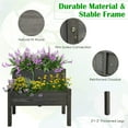 thumbnail image 6 of PRZL Raised Garden Bed Set of 2, Wood Elevated Planter Beds with 8 Drainage Holes & 2 Planter Boxes, 3.5 Cu.Ft Outdoor Planting Container for Flowers Vegetables Herbs, 6 of 9