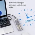 thumbnail image 5 of 3X M.2 NGFF Dual Protocol SSD Case USB Type C 10Gbps PCI-E M2 SSD Transparent External Enclosure Hard Disk Box, 5 of 5