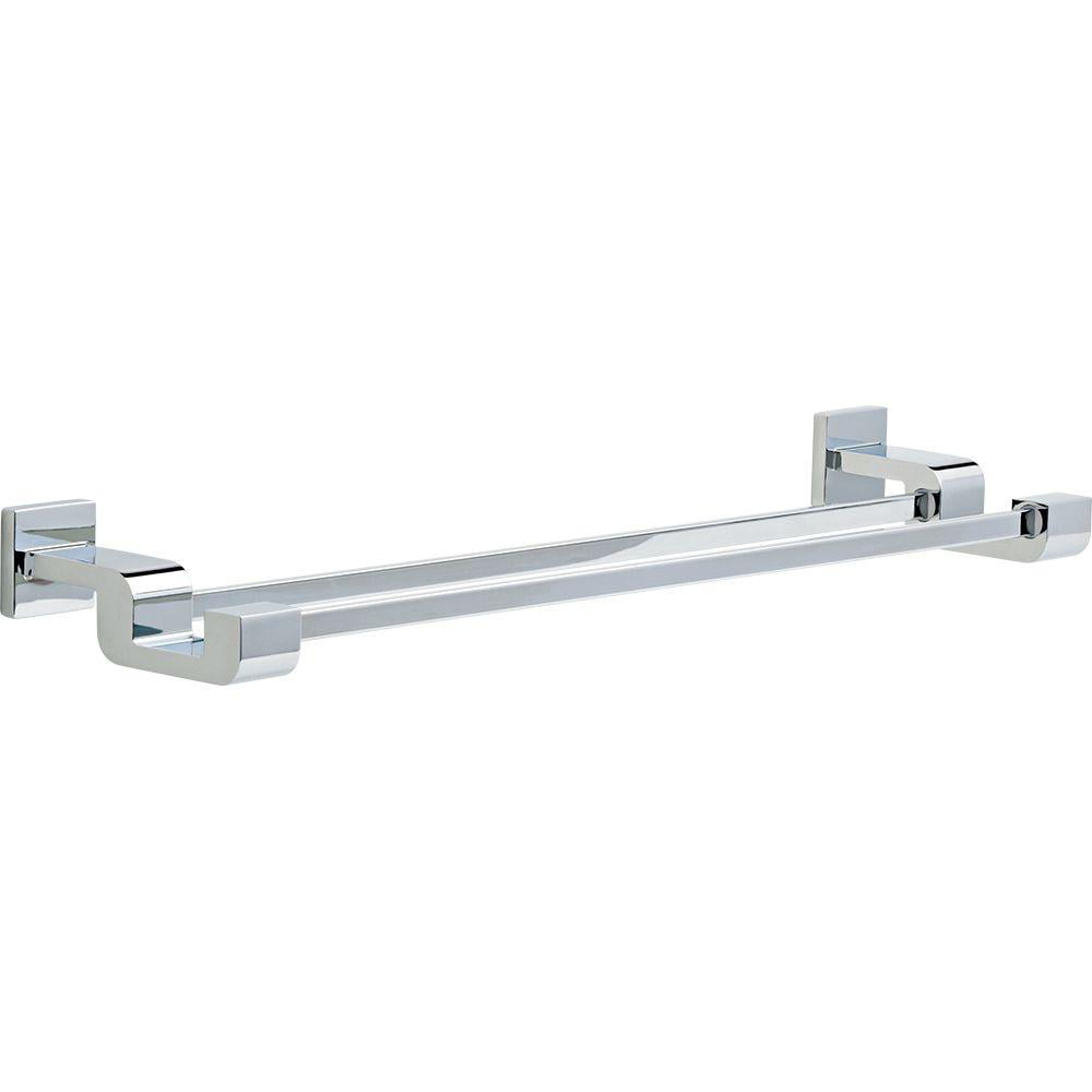 Double Towel Bar in Chrome Double Ara 24 in 