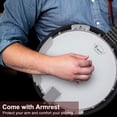 thumbnail image 3 of Kmise, Banjo de 5 cuerdas, juego de banjos de tamaño completo con resonador, cabezal Remo, con 2 llaves de afinación (bolsa para principiantes profesionales), 3 of 5