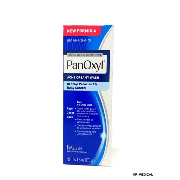 Panoxyl 4 Benzoyl Peroxide Acne Foaming Face Creamy Wash Daily Control