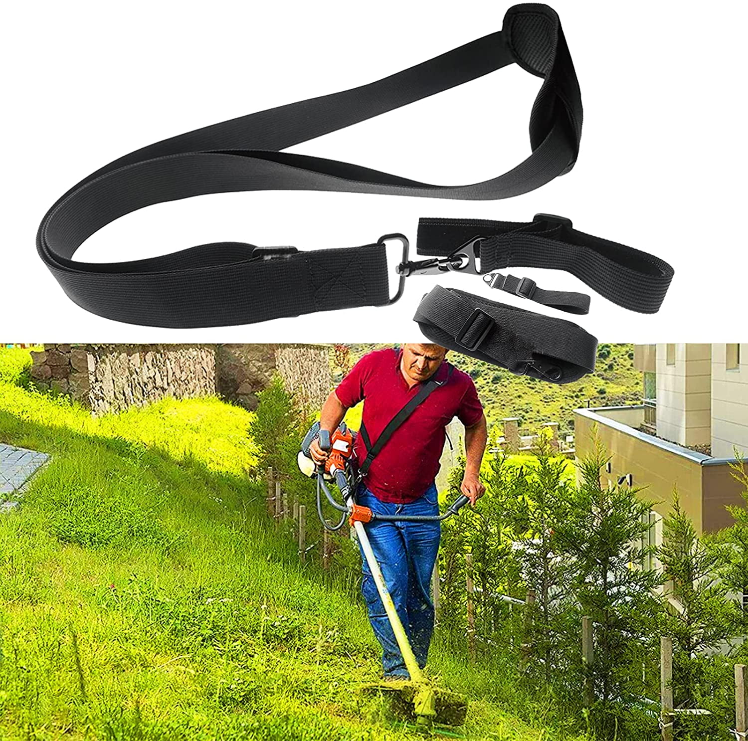 Shoulder Strap Trimmer Strap Blower Strap with Pad, Universal