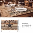 thumbnail image 3 of Placemats Set of 4, Texas Star Vintage Woven Placemat, Linen Place Mats for Kitchen/Dining Tables, Berry Dark Brown Wooden Washable Table Mats for Party, 3 of 8