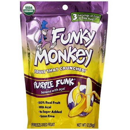 Funky Monkey Fruit Banana With Acai, 1 oz (Pack of 12)