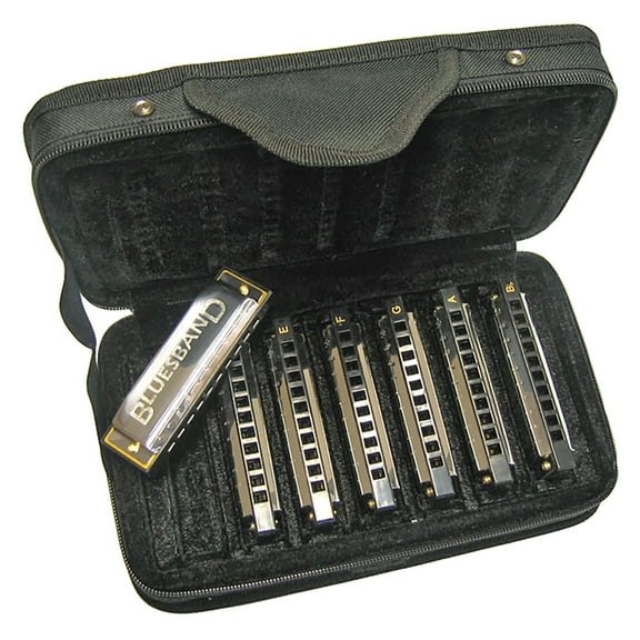 Harmonica,Blues Band 7pc w/ Case