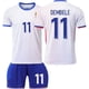 thumbnail image 1 of Copa de Europa 2024 Camiseta de visitante de Francia No. 10 Traje de camiseta de fútbol de Mbappé 11 Camiseta transfronteriza de DembéléNúmero 11 Dembélé, 1 of 1