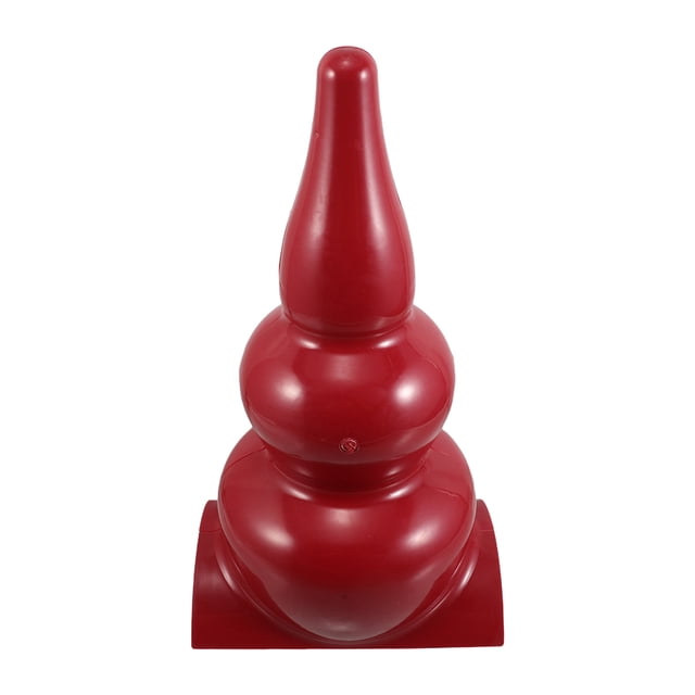 VERDANVERSE Ornement de Toit en Gourde Style Chinois Rouge Foncé Résistance aux Intempéries Structures Traditionnelles Lot de 1