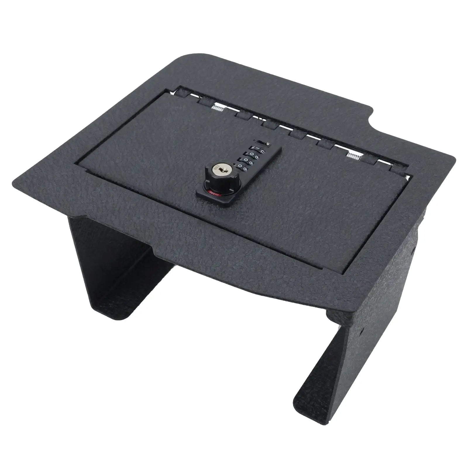 Center Console Gun Safe Vault - WASAI Console Lock Box Compatible with 2013-2018 Dodge Ram 1500/2500/3500 with CD Player, 4-Digit Combo Lock with Key.