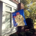 thumbnail image 2 of Longhair Cream Dachshund USA American Flag Canvas House Size, 2 of 5