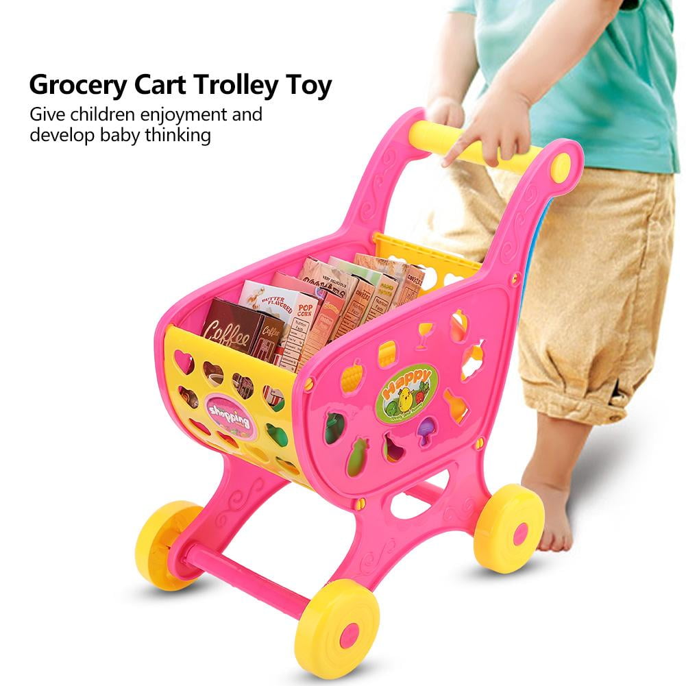 OTVIAP Kids Toddler Shopping Cart Toy Children Pretend Playset Grocery