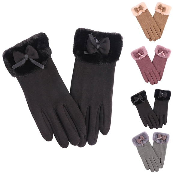 Ashirexll Winter Gloves Women, Warm Gloves, Reflective Zipper Winter Gloves Thick Windproof for Outdoor Sports