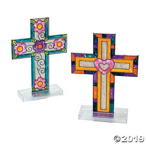Cross Sun Catcher with Stand