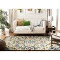 thumbnail image 3 of SAFAVIEH Blossom Everitt Floral Wool Area Rug, Blue/Multi, 10' x 10' Square, 3 of 10