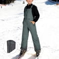 thumbnail image 4 of Breezora Kids Water-Resistant Snow Overalls Insulated Winter Ski Pants With Adjustable Features And Multiple Pockets For Cold Weather XL Size Grey, 4 of 9