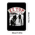 thumbnail image 2 of Placa de metal vintage de hierro ZZ TOP Pintura rectangular Arte Decoración del hogar 30x40 cm Wdftyju, 2 of 9