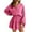 Pink, variant on cyber and Monday Deals Clearance BUIgtTklOP Fall and Winter Dresses for Women 2023 Clearance Women's Long Sleeved Lantern Sleeve V-neck Button Ruffle Layered Color Mini Dress
