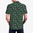 thumbnail image 4 of Balery Dinosaur and Bone Printed Men’s Short Sleeve Polo Shirt, Midweight Men's Shirt,Golf Polo shirts -Medium, 4 of 9
