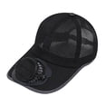 thumbnail image 3 of Sombrero con ventilador solar, ideal para golf, playa, camping, compras y pesca. Negro, 3 of 9