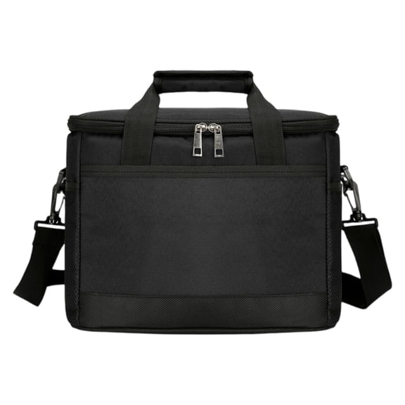 Outdoor Refrigerated Bag Portable Storage Ice Pack Portable Camping Picnic Insulation and Cooling Bag, Thermal Cooler Tote with Ice Pack Compartment, Black